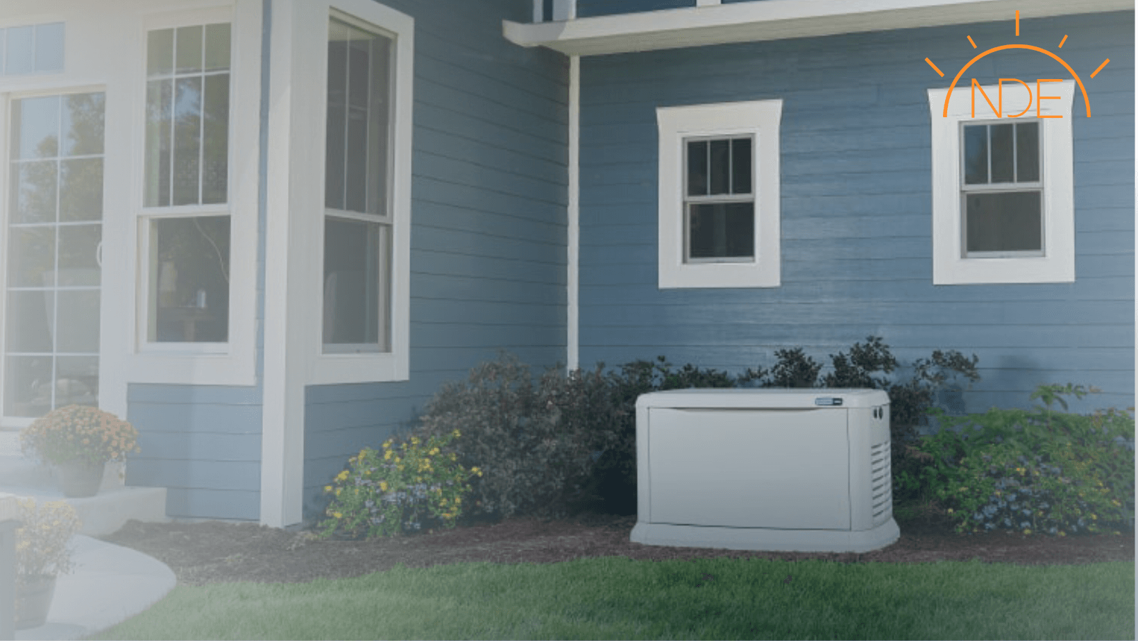 Whole house generator placed in front of a Sarasota Bradenton home in case of Hurricane or power outage
